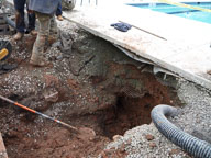 2008 Repairing the broken pool pipe