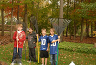 2009 Boys Raking Leaves