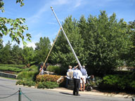 2010 Installing the new flag pole